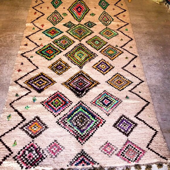 Colorful Ourika Handmade Moroccan Rug - 7.9 ft x 4.6 ft - Picture 2 of 6